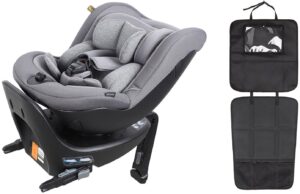 Beemoo Reverse i-Size Bagudvendt Autostol inkl. 3-in-1 Sædebeskyttelse, Mineral Grey