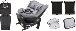 Beemoo Reverse i-Size Bagudvendt Autostol inkl. Tilbehør, Mineral Grey