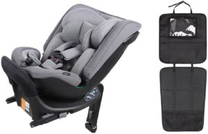 Beemoo Rotate i-Size Vendbar Autostol inkl. 3-in-1 Sædebeskyttelse, Mineral Grey