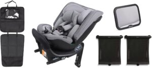 Beemoo Rotate i-Size Vendbar Autostol inkl. Tilbehør, Mineral Grey