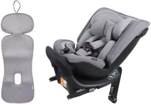 Beemoo Rotate i-Size Vendbar Autostol inkl. Ventilerende Hynde, Mineral Grey/Grey