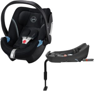 Cybex Aton 5 Autostol Baby Inkl. 2-Fix Base, Deep Black