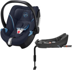 Cybex Aton 5 Autostol Baby Inkl. 2-Fix Base, Navy Blue