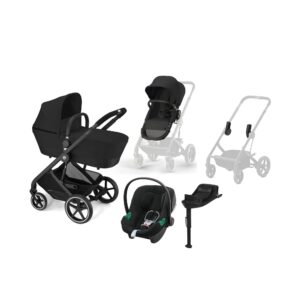 Cybex BALIOS S 2-in-1 Duovogn inkl. Aton B2 i-Size Autostol Baby & Base, Nebula Black