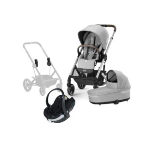 Cybex BALIOS S Lux Duovogn inkl. BeSafe iZi Go Modular X2 i-Size Autostol Baby, Lava Grey/Silver