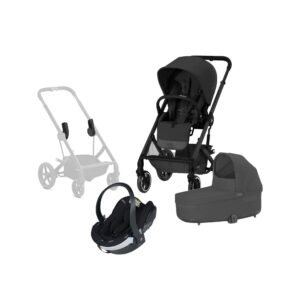Cybex BALIOS S Lux Duovogn inkl. BeSafe iZi Go Modular X2 i-Size Autostol Baby, Moon Black/Black