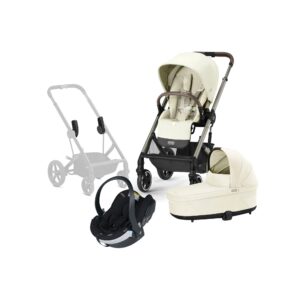 Cybex BALIOS S Lux Duovogn inkl. BeSafe iZi Go Modular X2 i-Size Autostol Baby, Seashell Beige/Taupe