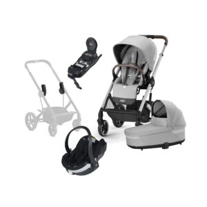 Cybex BALIOS S Lux Duovogn inkl. BeSafe iZi Go Modular X2 i-Size Autostol Baby & Base, Lava Grey/Silver
