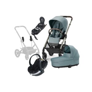 Cybex BALIOS S Lux Duovogn inkl. BeSafe iZi Go Modular X2 i-Size Autostol Baby & Base, Sky Blue/Taupe