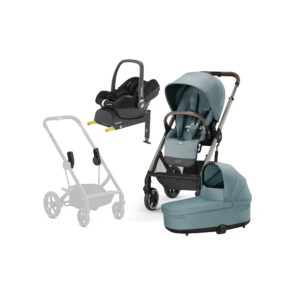 Cybex BALIOS S Lux Duovogn inkl. Maxi-Cosi CabrioFix i-Size Autostol Baby & Base, Sky Blue/Taupe