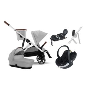 Cybex GAZELLE S Duovogn inkl. BeSafe iZi Go Modular X2 i-Size Autostol Baby & Base, Lava Grey/Silver