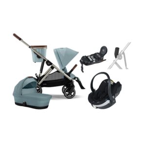 Cybex GAZELLE S Duovogn inkl. BeSafe iZi Go Modular X2 i-Size Autostol Baby & Base, Sky Blue/Taupe