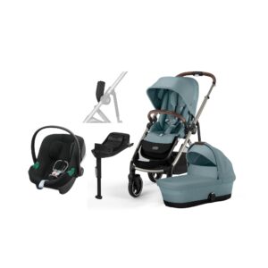 Cybex GAZELLE S Duovogn inkl. Cybex Aton B2 i-Size Autostol Baby inkl. Base, Sky Blue/Taupe
