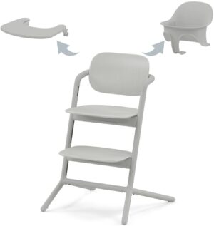 Cybex Lemo 3-in-1 Højstol Inkl. Babysæt & Bakke, Suede Grey