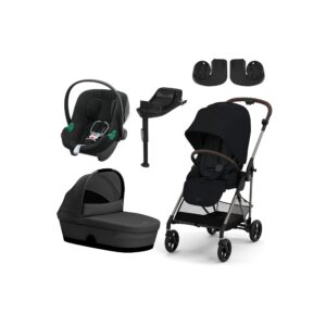 Cybex MELIO Duovogn inkl. Aton B2 i-Size Autostol Baby & Base, Moon Black