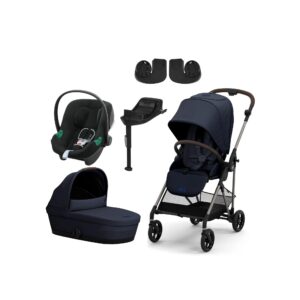 Cybex MELIO Duovogn inkl. Aton B2 i-Size Autostol Baby & Base, Ocean Blue