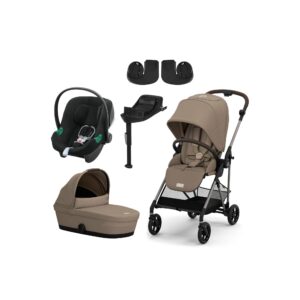 Cybex MELIO Duovogn inkl. Aton B2 i-Size Autostol Baby & Base, Seashell Beige