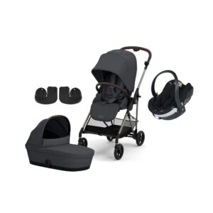 Cybex MELIO Duovogn inkl. BeSafe iZi Go Modular X2 i-Size Autostol Baby, Monument Grey