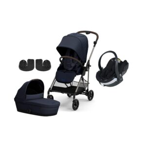 Cybex MELIO Duovogn inkl. BeSafe iZi Go Modular X2 i-Size Autostol Baby, Ocean Blue