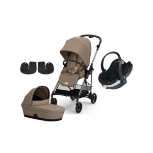 Cybex MELIO Duovogn inkl. BeSafe iZi Go Modular X2 i-Size Autostol Baby, Seashell Beige