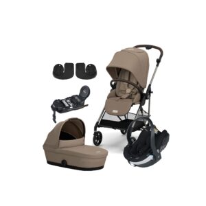Cybex MELIO Duovogn inkl. BeSafe iZi Go Modular X2 i-Size Autostol Baby & Base, Seashell Beige