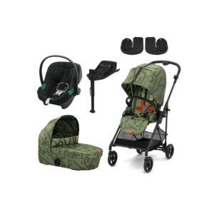 Cybex MELIO Street Duovogn inkl. Cybex Aton B2 i-Size Autostol Baby & Base, Olive Green