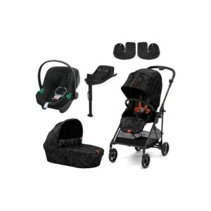 Cybex MELIO Street Duovogn inkl. Cybex Aton B2 i-Size Autostol Baby & Base, Real Black