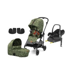 Cybex MELIO Street Duovogn inkl. Maxi-Cosi CabrioFix i-Size Autostol Baby & Base, Olive Green