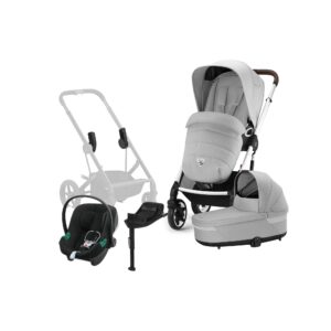Cybex TALOS S Lux Duovogn inkl. Aton B2 i-Size Autostol Baby & Base, Lava Grey/Silver