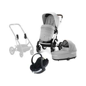 Cybex TALOS S Lux Duovogn inkl. BeSafe iZi Go Modular X2 i-Size Autostol Baby, Lava Grey/Silver