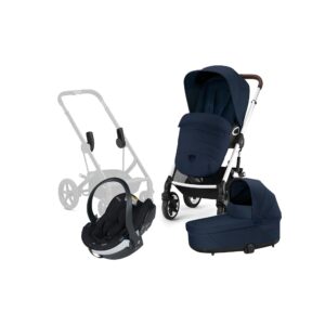 Cybex TALOS S Lux Duovogn inkl. BeSafe iZi Go Modular X2 i-Size Autostol Baby, Ocean Blue/Silver