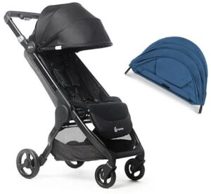 Ergobaby Metro+ Klapvogn inkl. Ekstra Kaleche, Black/Azure Blue