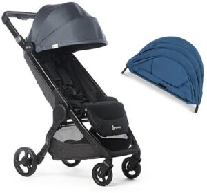 Ergobaby Metro+ Klapvogn inkl. Ekstra Kaleche, Slate Grey/Azure Blue