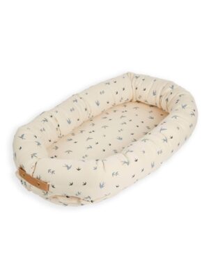 Filibabba Babynest - Dancing Swallow Blue