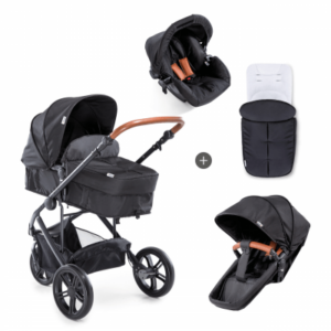 Hauck Pacific 3 Shop N Drive klapvogn + lift + autostol - caviar
