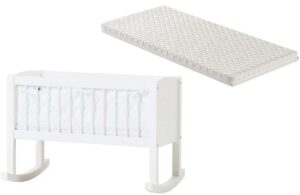 Hoppekids Vugge med Sengerand og Madras ECO Dream, Hvid