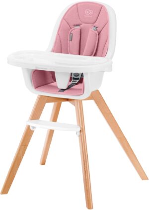 Kinderkraft Tixi Højstol 2-in-1, Rosa