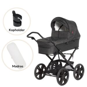 North Pakke inkl. madras og kopholder - black melange