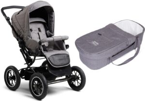 Petite Chérie Solide+ Klapvogn inkl. Babylift, Dark Grey/Grey Melange