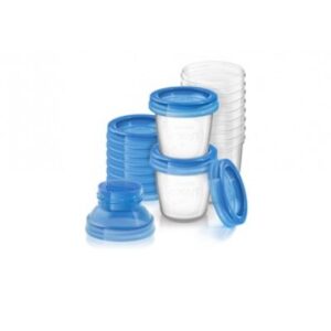 Philips Avent VIA opbevaringsbægre med låg - 10x180 ml