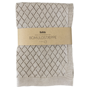 Plaid, strikket bomuld - slate