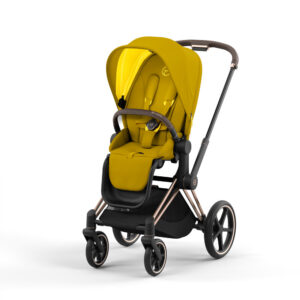 Priam Klapvogn 2022 - mustard yellow/rose gold