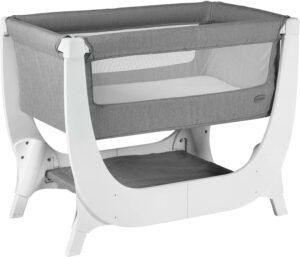 Shnuggle Air Bedside Crib, Dove Grey