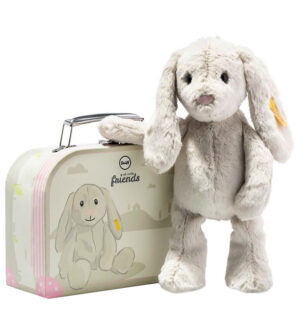 Steiff Bamse - 26 cm. - Hoppie Rabbit - In Suitcase - Grå