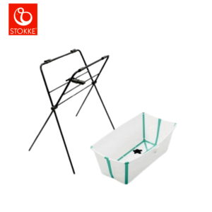 Stokke Flexi Bath white/aqua inkl. grå stativ