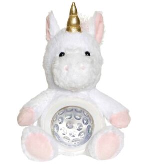 Teddykompaniet Bamse Natlampe - Teddy Lights - 22 cm - Enhjørnin