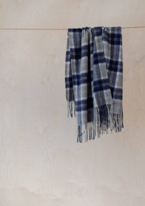 The Tartan Blanket Co. Babytæppe Bannockbane Silver Tartan Uld 75 x 110 cm