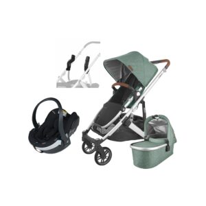 UPPAbaby CRUZ V2 Duovogn inkl. BeSafe iZi Go Modular X2 i-Size Autostol Baby, Emmett Green