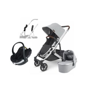 UPPAbaby CRUZ V2 Duovogn inkl. BeSafe iZi Go Modular X2 i-Size Autostol Baby, Stella Grey
