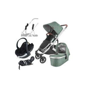 UPPAbaby CRUZ V2 Duovogn inkl. BeSafe iZi Go Modular X2 i-Size Autostol Baby & Base, Emmett Green